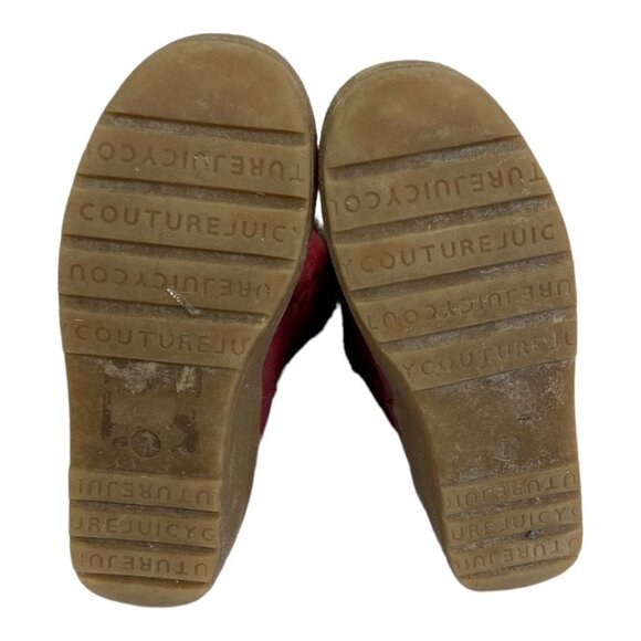 Juicy Couture Wedge Snow Boots Size 7 Snowflurry Knee High Quilted Faux Fur Y2K - Picture 8 of 13